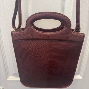 Elegant Burgundy Textured Women's Bag